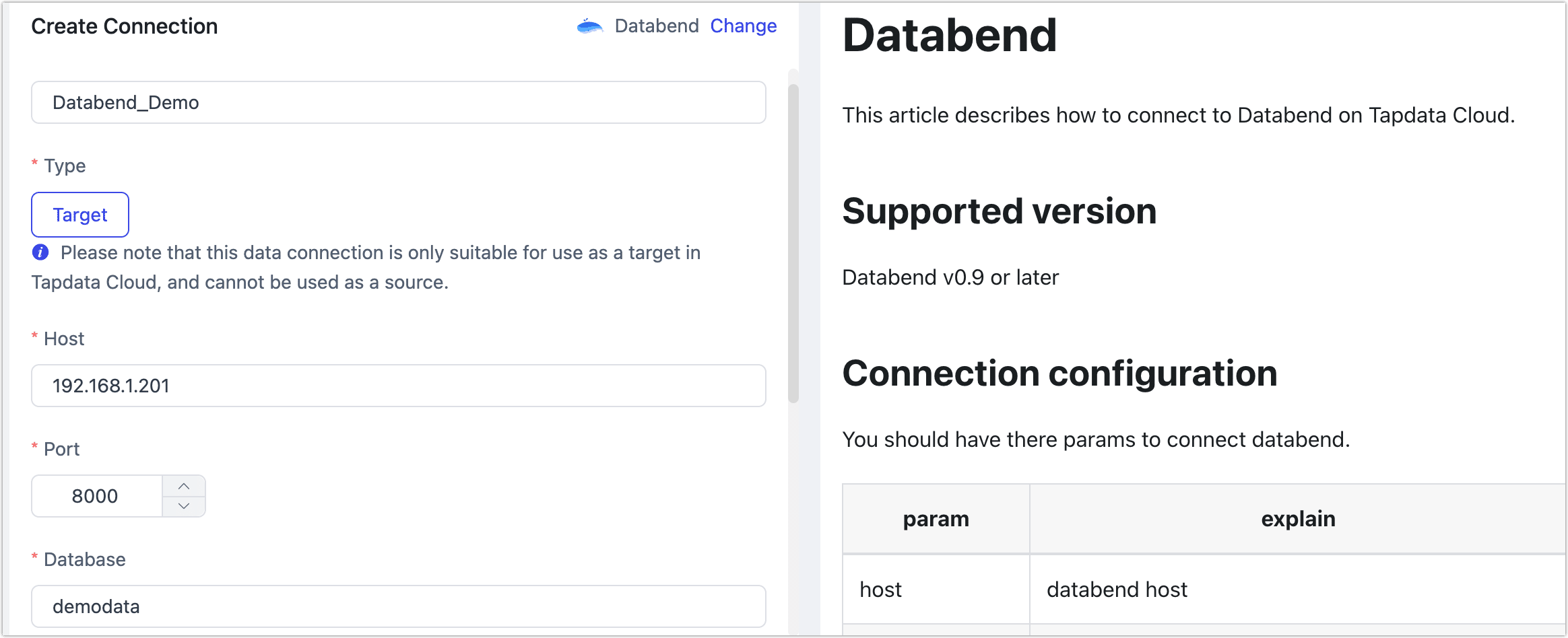 Connect to Databend