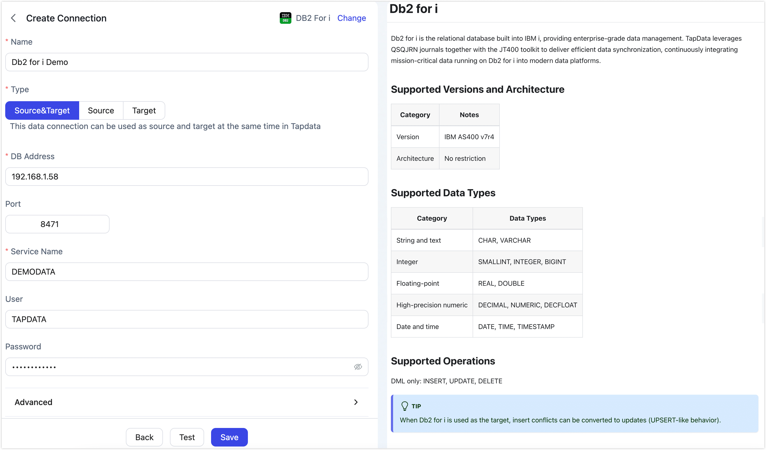 Db2 for i connection example