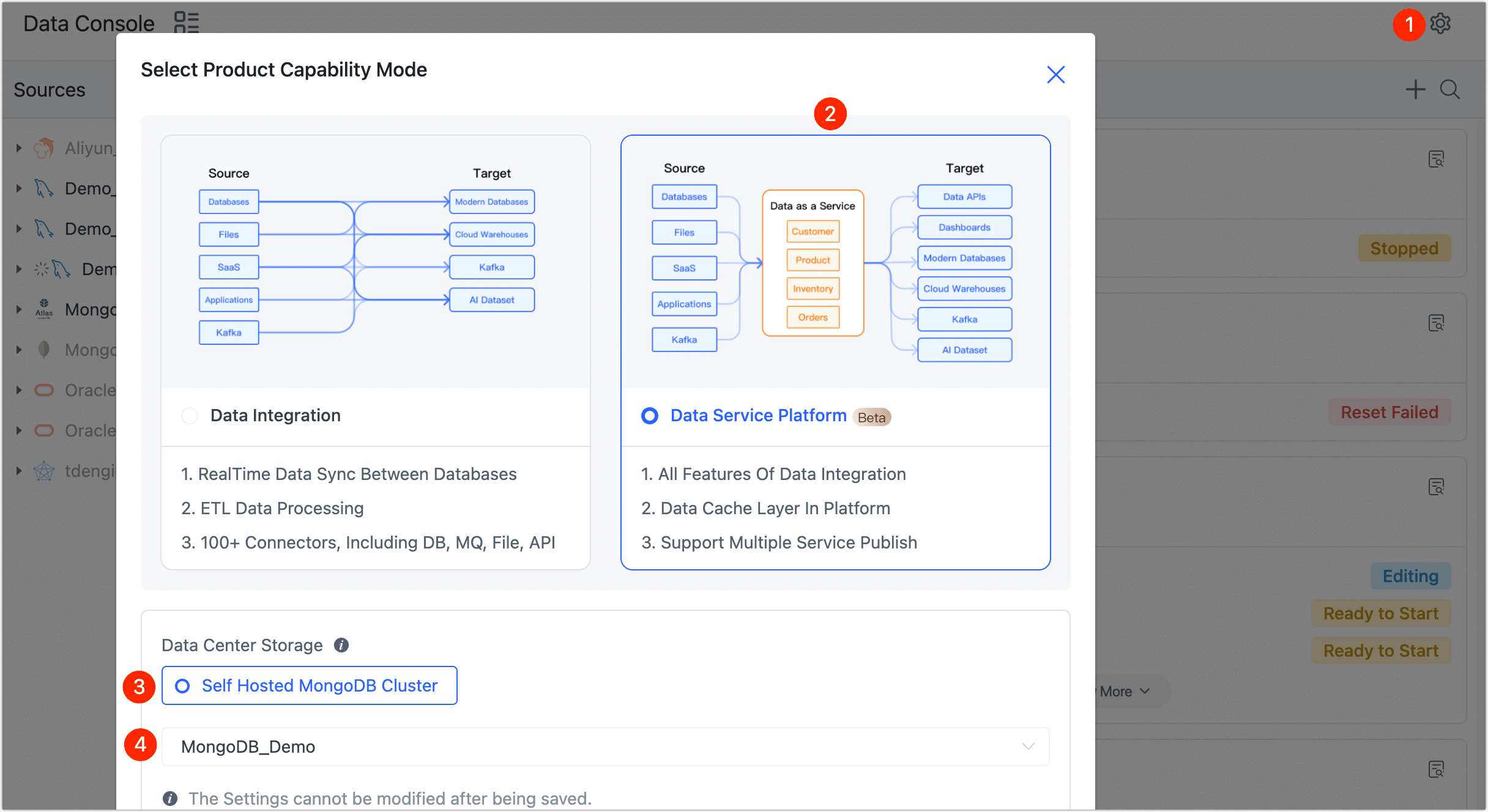 Enable Data Services Platform Mode