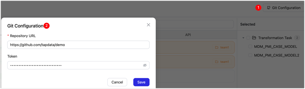 Configure the Git repository