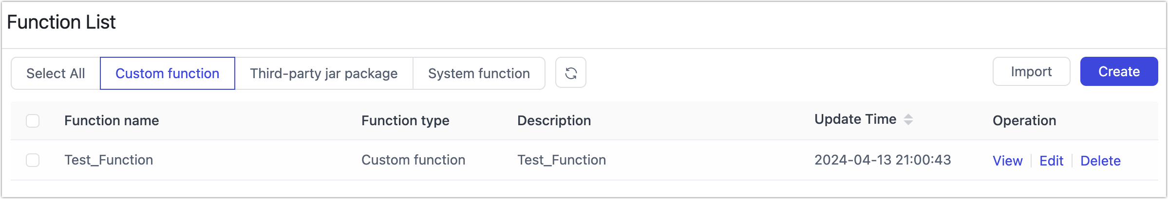 Import/Export Functions