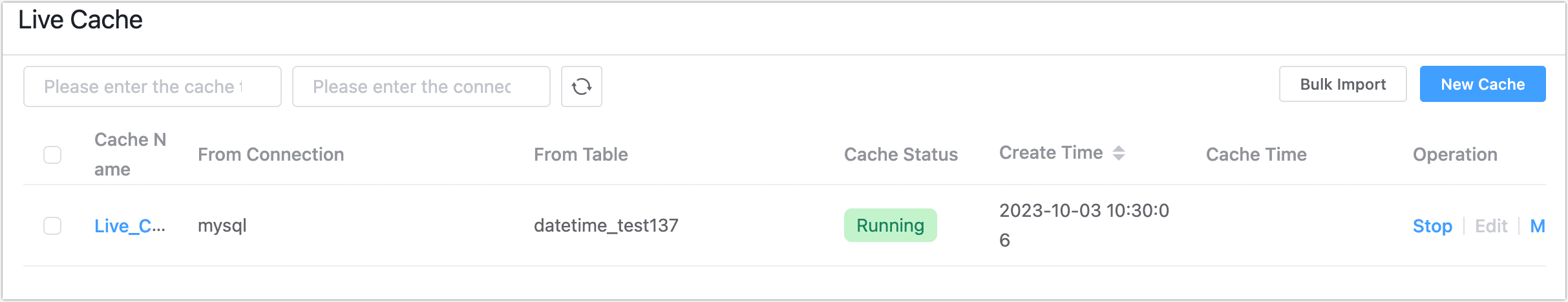 Import/Export Shared Cache Configuration