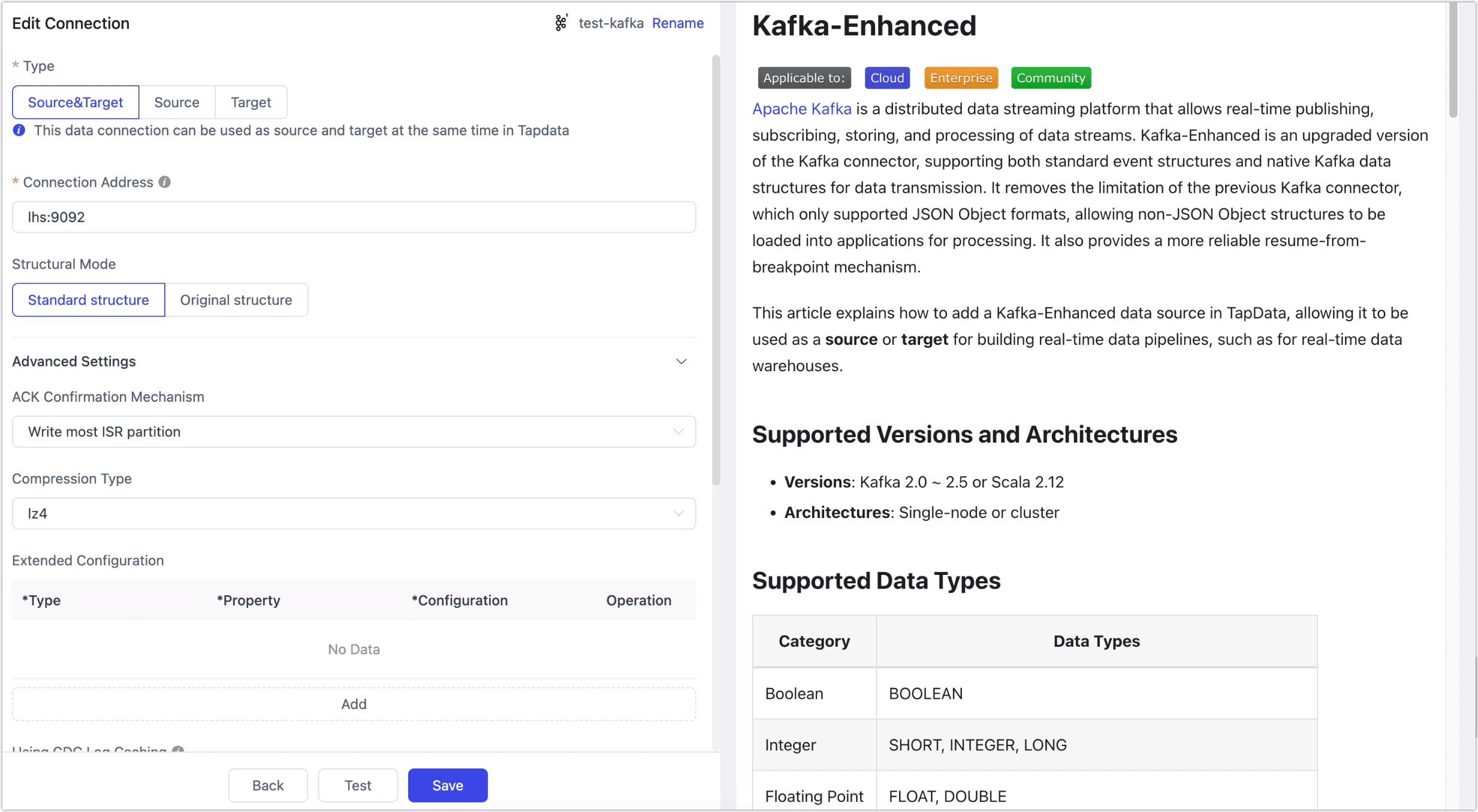 Kafka Enhanced Connection