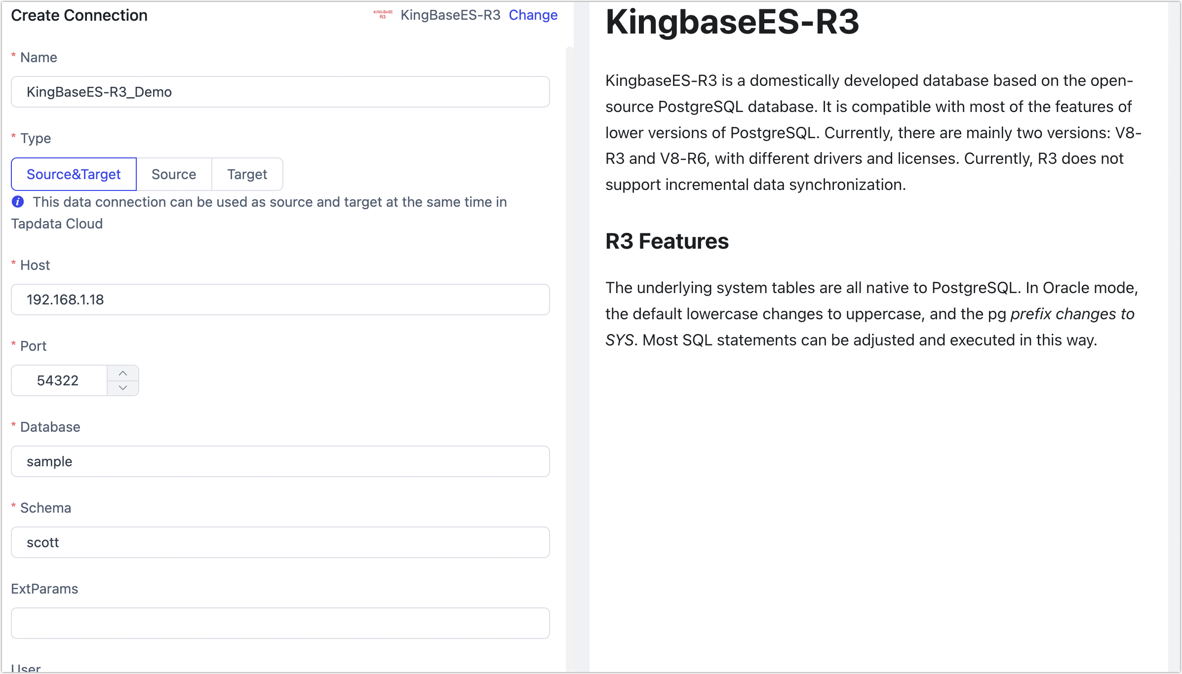 KingbaseES-R3 Connection Example