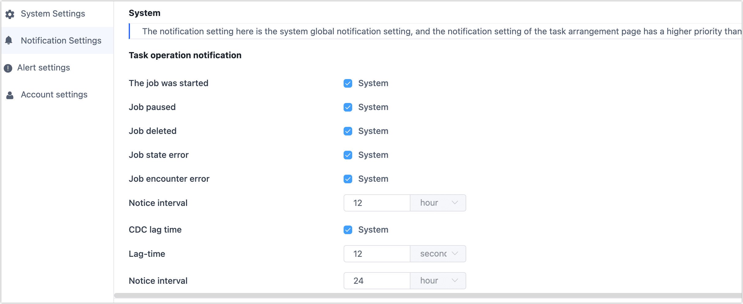 Notification Settings