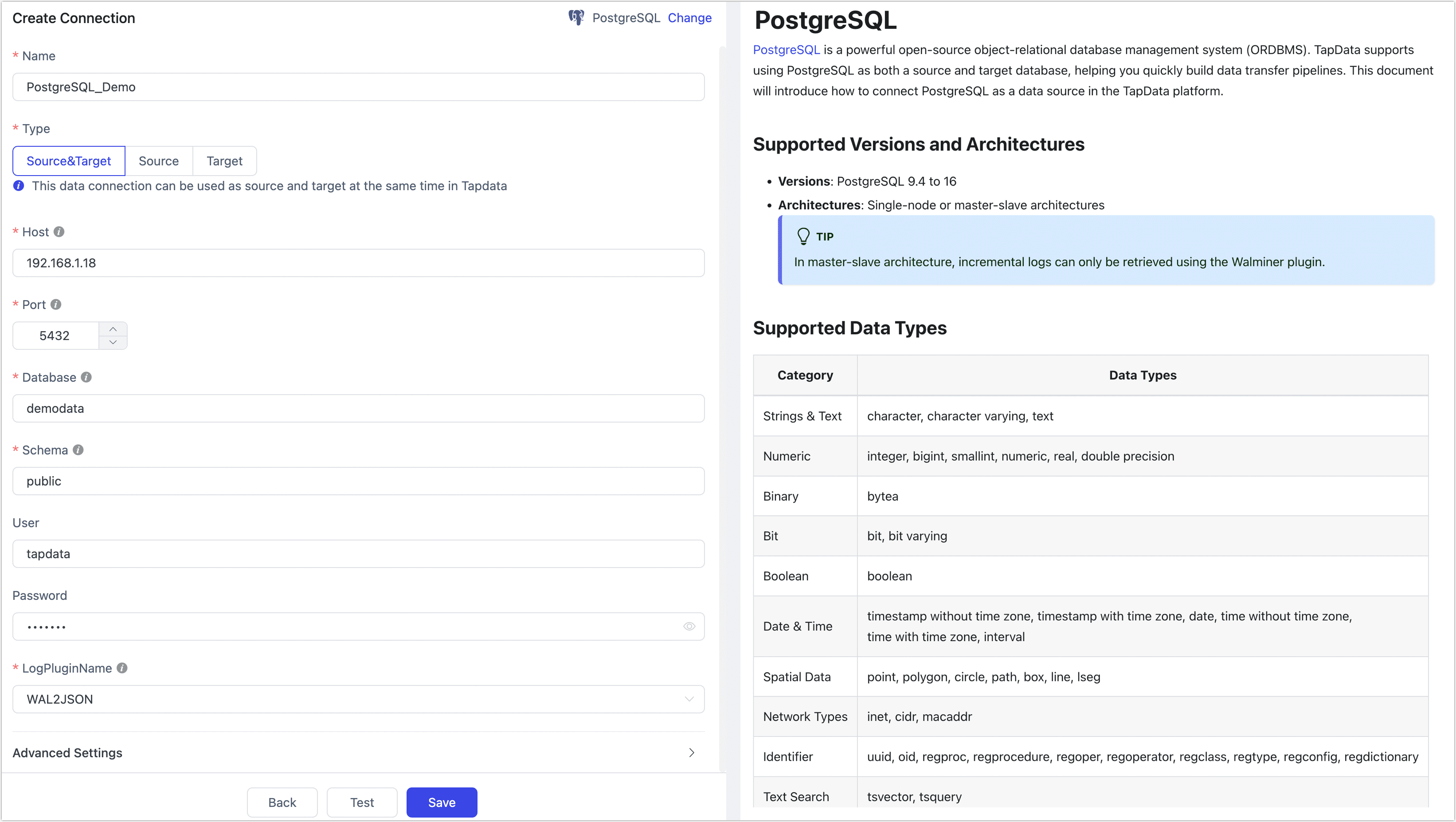 PostgreSQl Connection Example