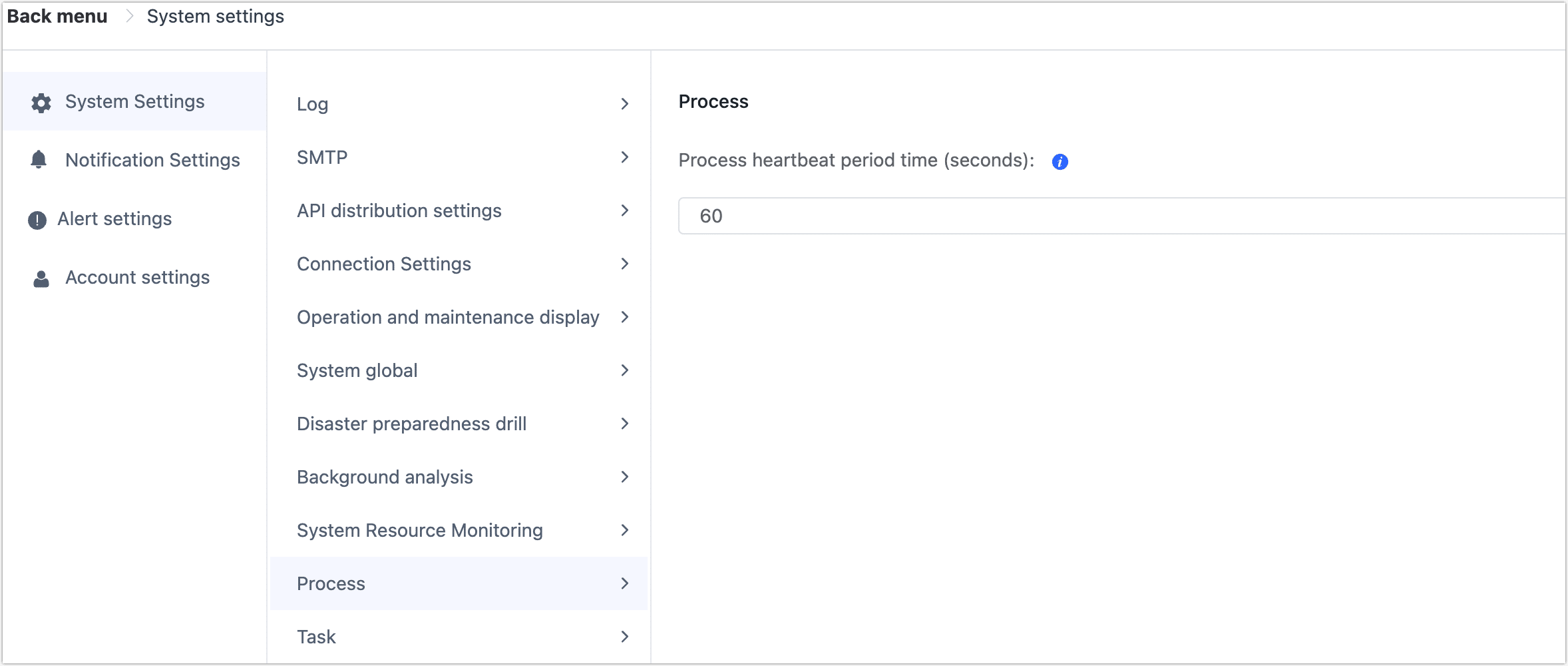 Process Settings