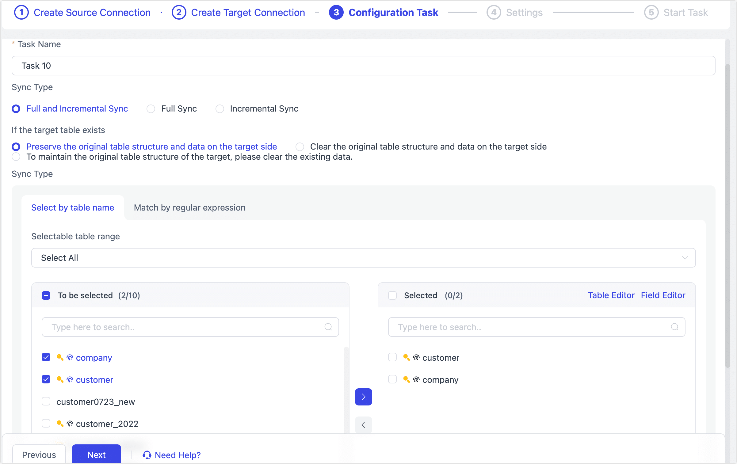 Configure Task