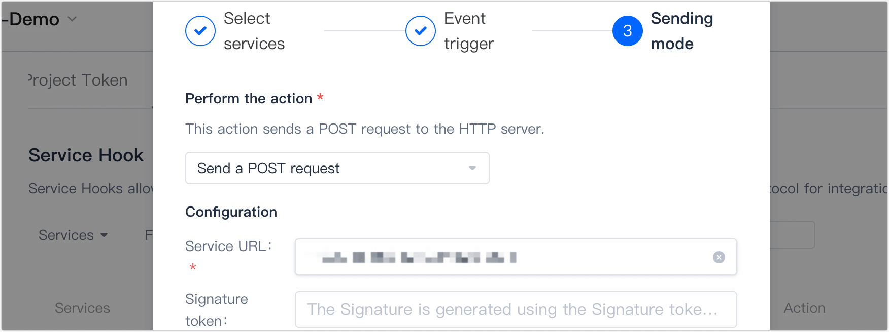 Set Service URL