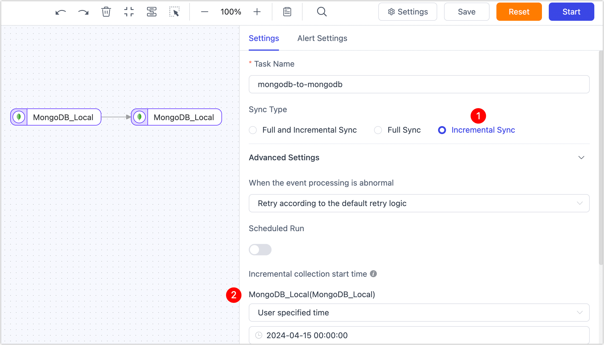 Specify Incremental Collection Time