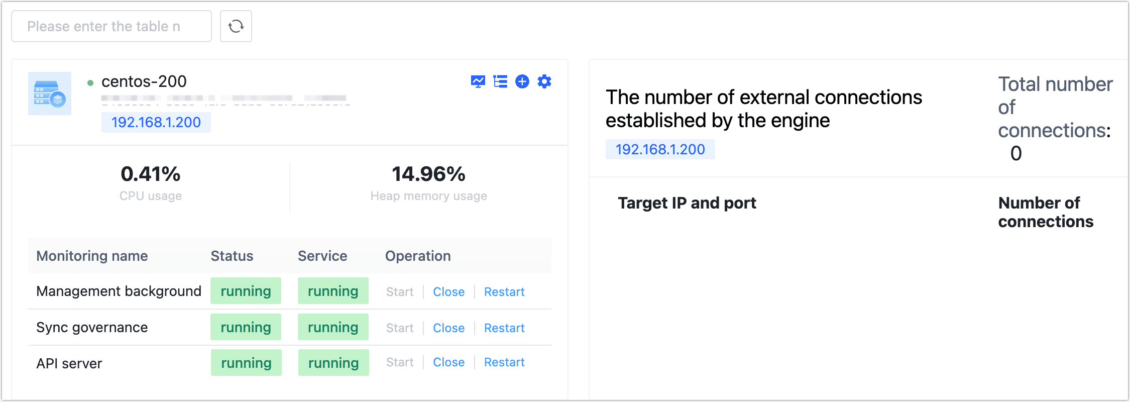 Start/Stop Service