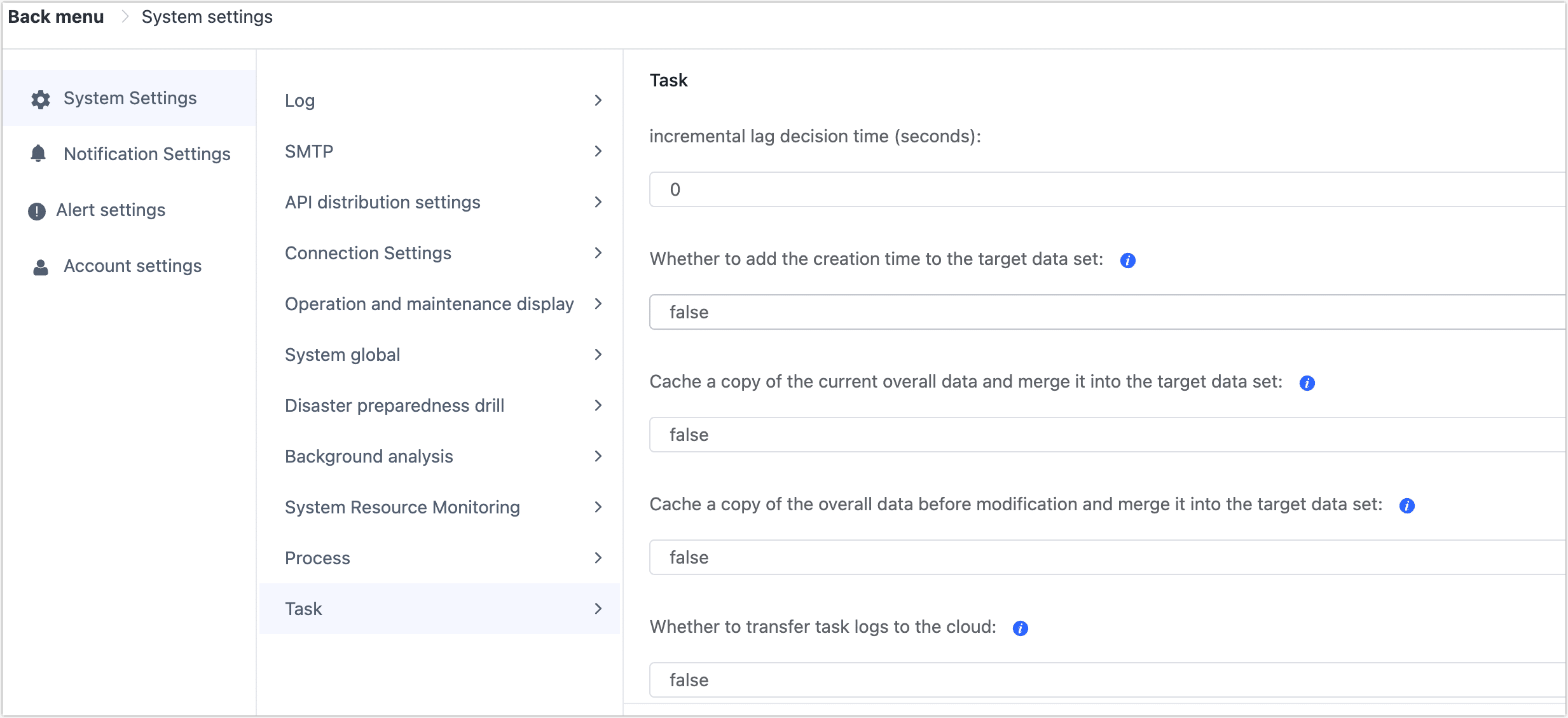 Task Settings